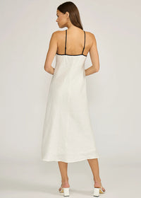 Grace Midi Dress - White & Black