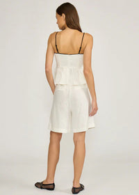 Lottie Relaxed Short - White & Black
