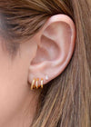 Golden Halo Triple Hoops - Gold