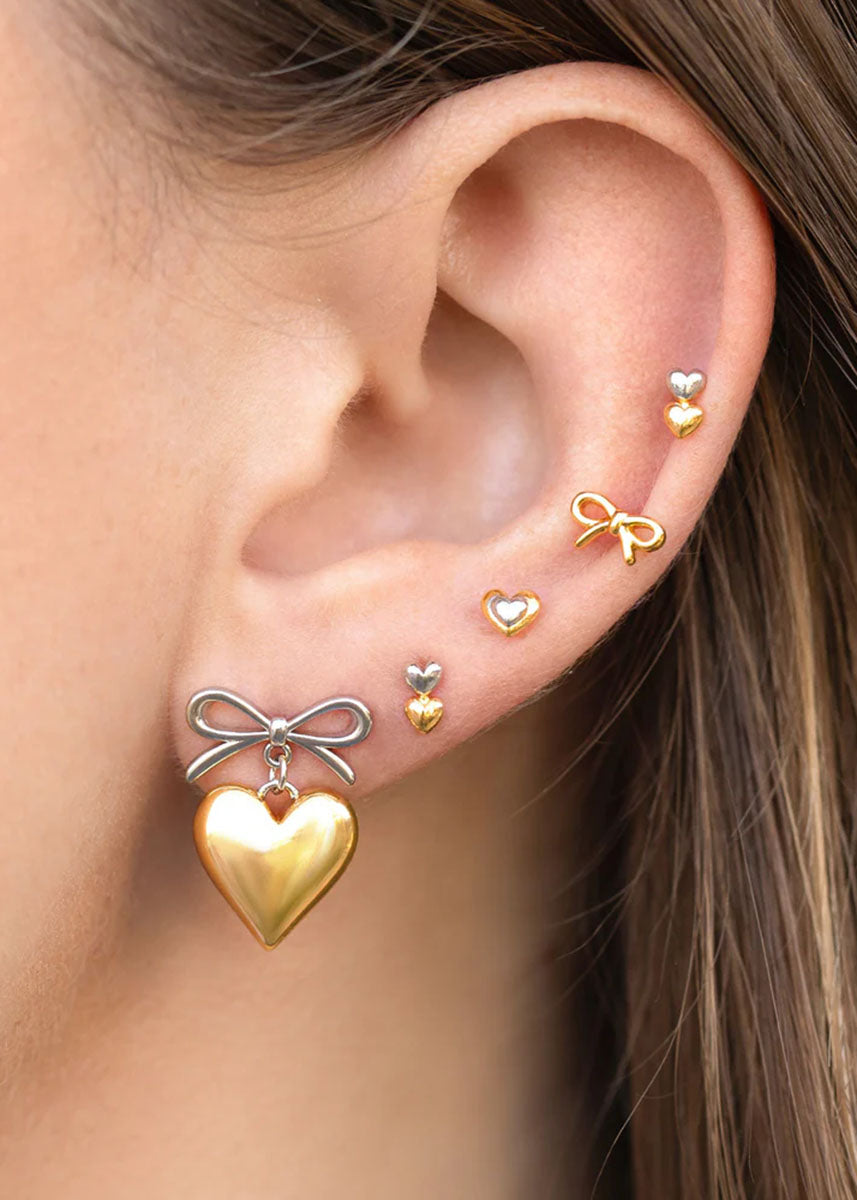 With Love Two-Tone Studs