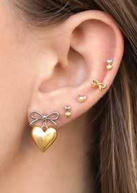 Heart To Heart Two-Tone Studs