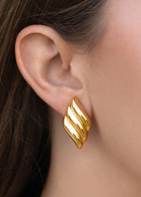 Ripple Effect Earrings - Gold