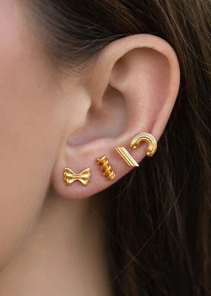 Al Dente Pasta Stud Set - Gold
