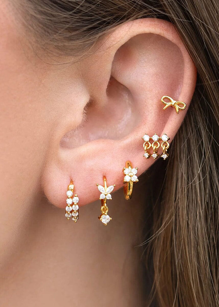 Mirrorball Hoops - Gold