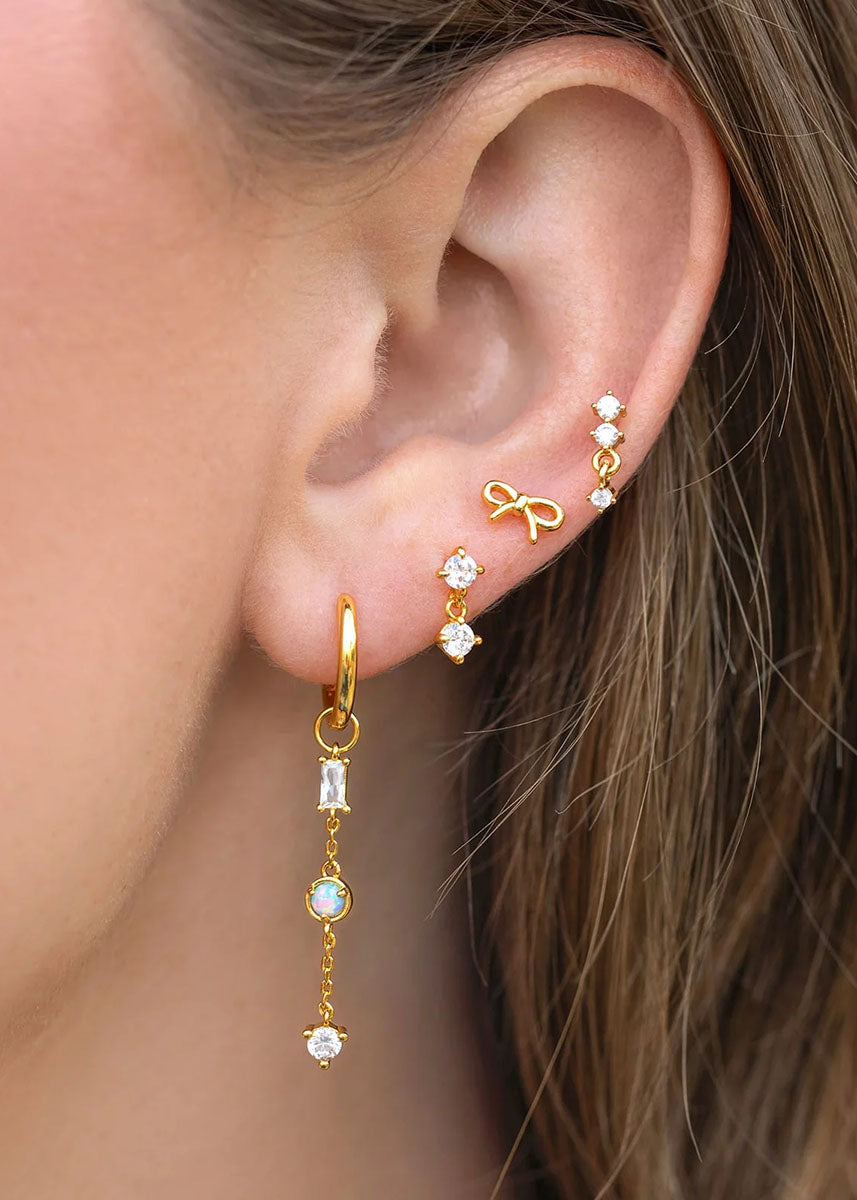 Crystal Dreams Earrings - Gold