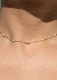 Delicate Pearl Necklace - Gold