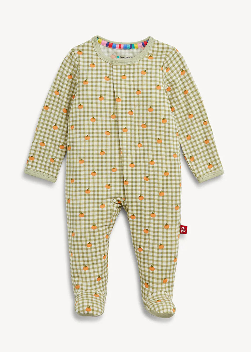 Modal Magnetic Footie - Pumpkin Plaid