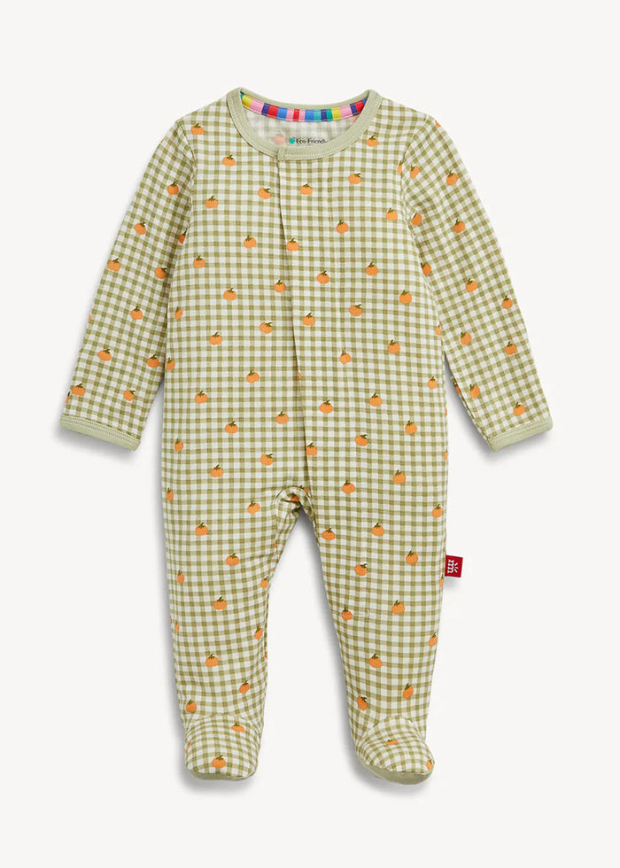 Modal Magnetic Footie - Pumpkin Plaid