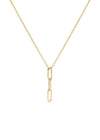 Three Little Wishes Linked Rings Necklace - Gold