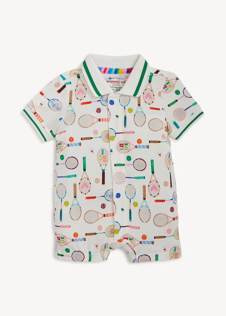Modal Magnetic Polo Romper - Love All