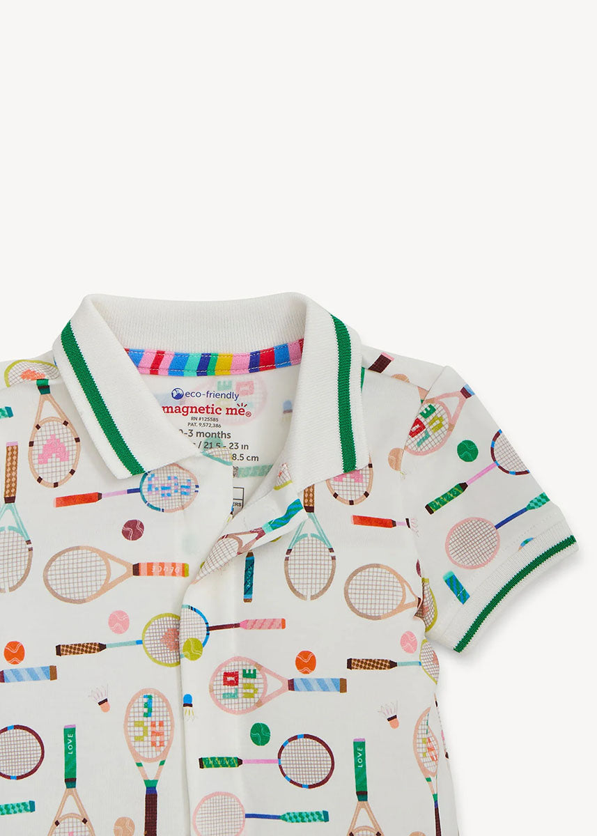 Modal Magnetic Polo Romper - Love All