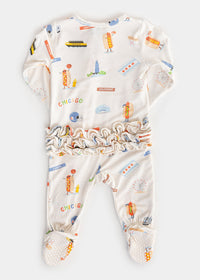 Chicago Field Trip Ruffle Footie