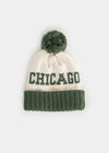 Youth Mad Hatter Two-Tone Chicago Pom Beanie - Green
