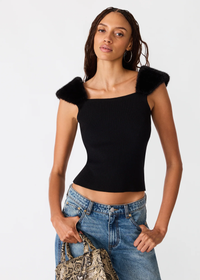 Madelyn Sweater Top - Black