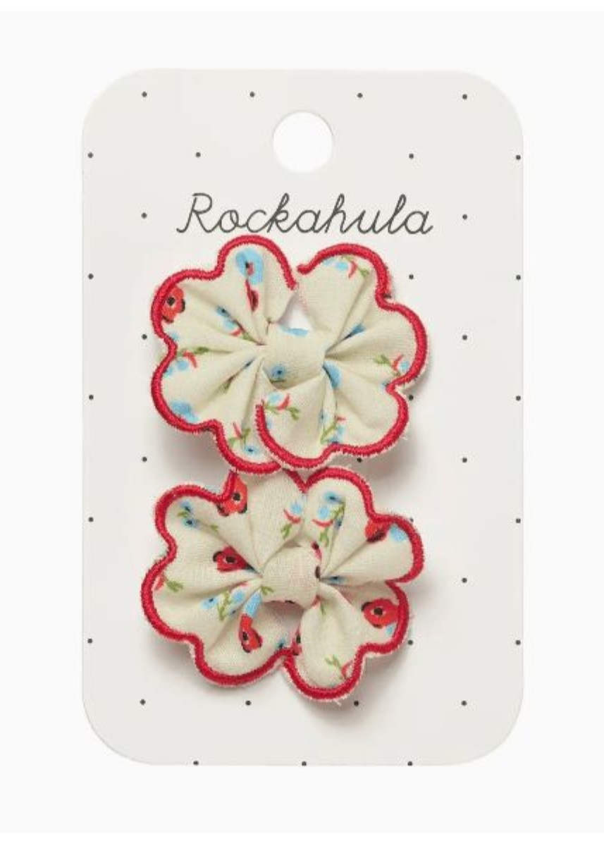 Martha Ditsy Scallop Bow Clips