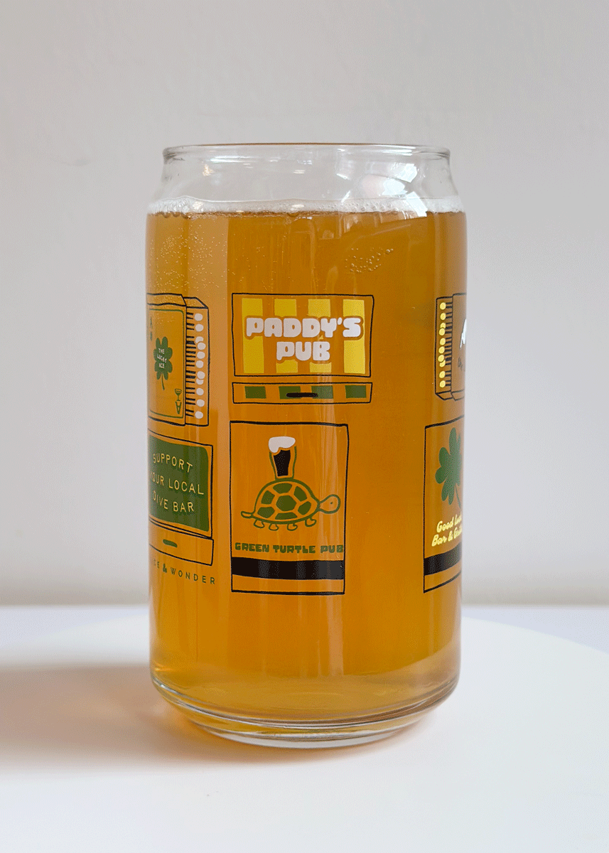 St. Patrick's Matchbooks Can Glass