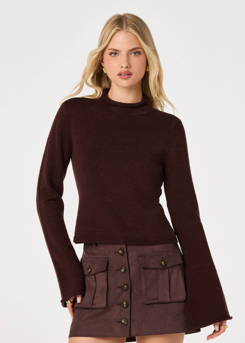 May Rollneck Sweater - Merlot