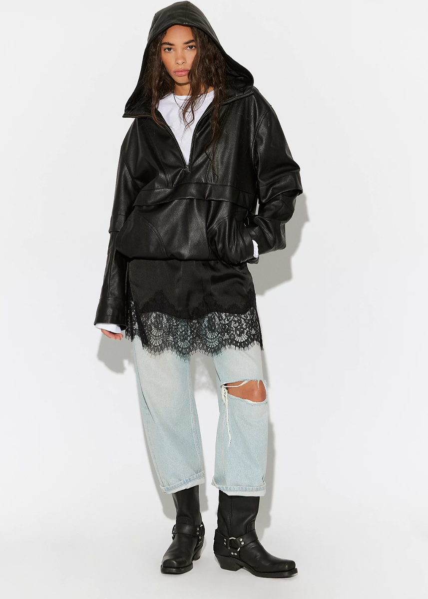 Meet In The Middle Half Slip Skirt - Black