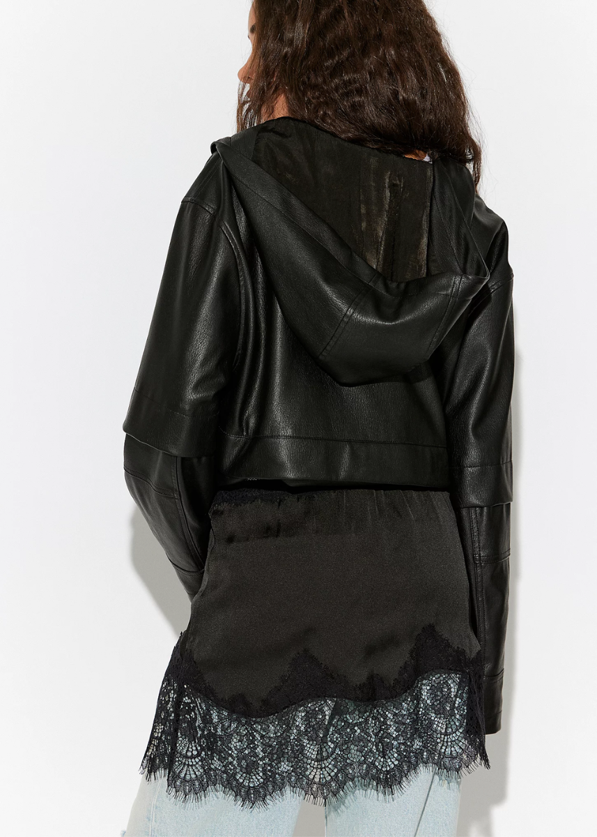 Meet In The Middle Half Slip Skirt - Black