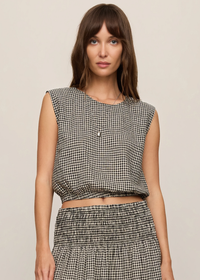 Merit Gingham Top - Black