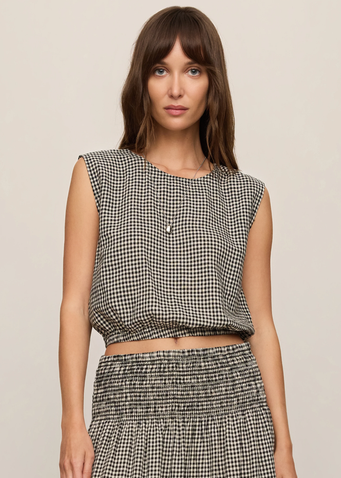Merit Gingham Top - Black