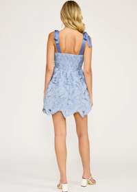Micah Mini Lace Dress - Periwinkle