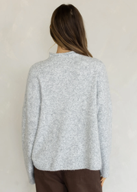 Mock Neck Sweater - Heather Grey