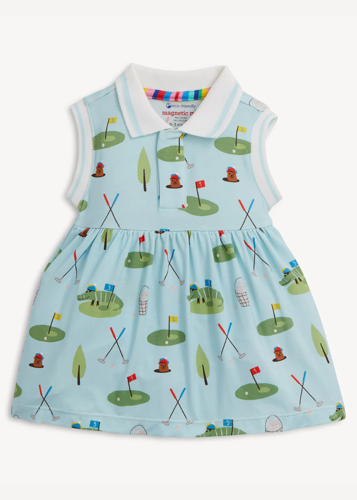 Modal Magnetic Bodysuit Polo Dress - Gopher It