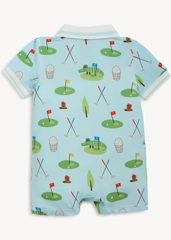 Modal Magnetic Polo Romper - Gopher It