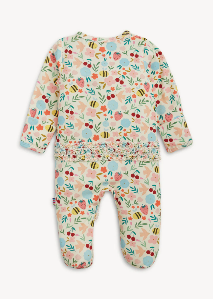 Modal Magnetic Ruffle Footie - Honey Blossom