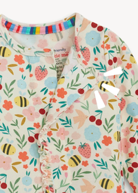 Modal Magnetic Ruffle Footie - Honey Blossom