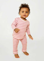 Edward Baby Long Sleeve - Rose Stripe