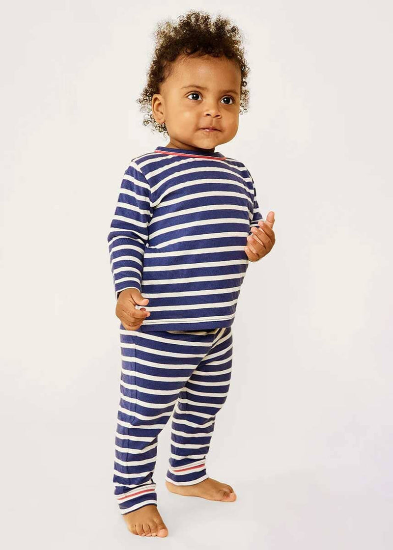 Edward Baby Long Sleeve - Marine Stripe