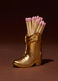 Cowboy Boot Match Holder - Gold Metallic
