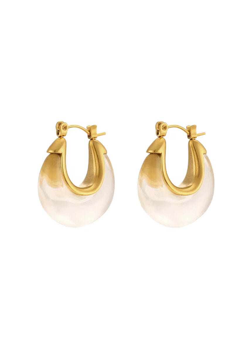 Nina Hoop Earrings - Clear