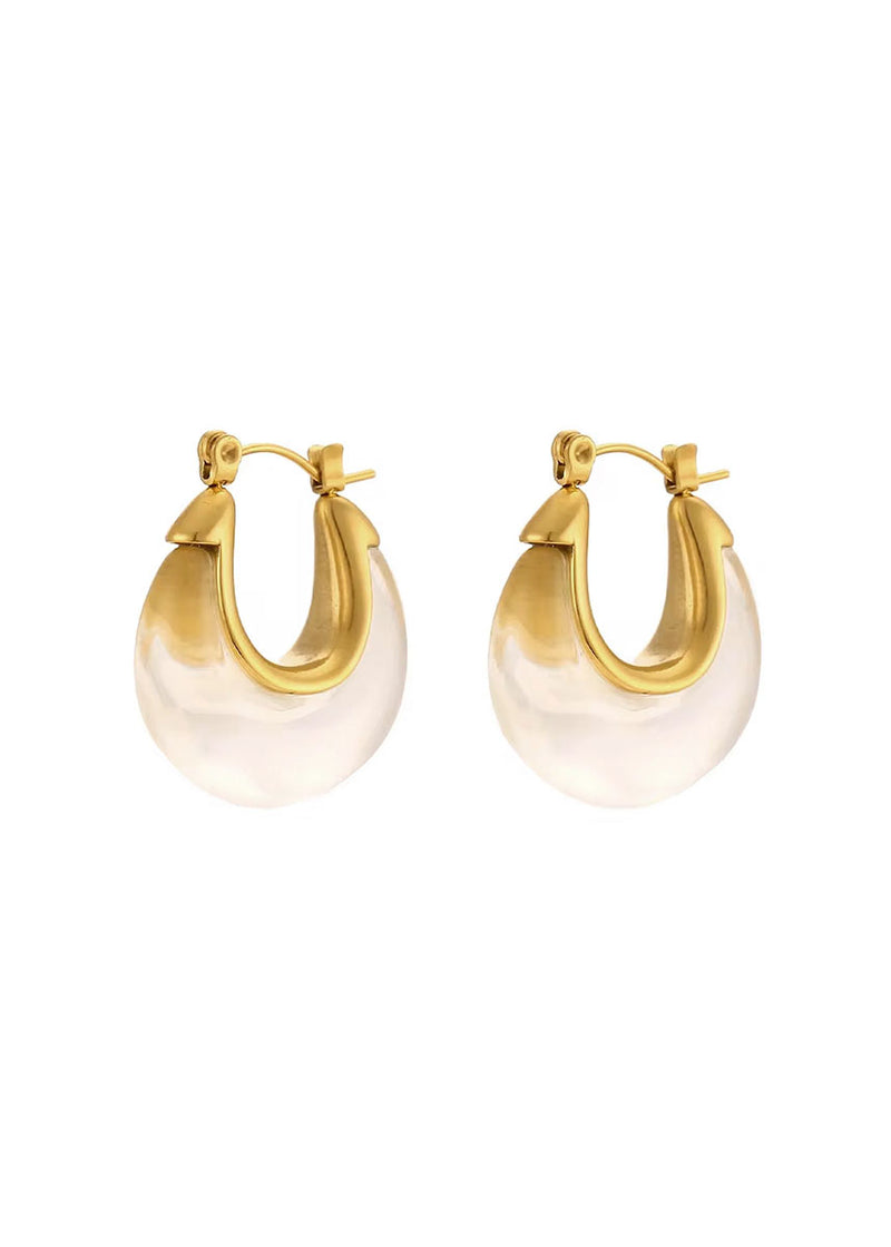 Nina Hoop Earrings - Clear