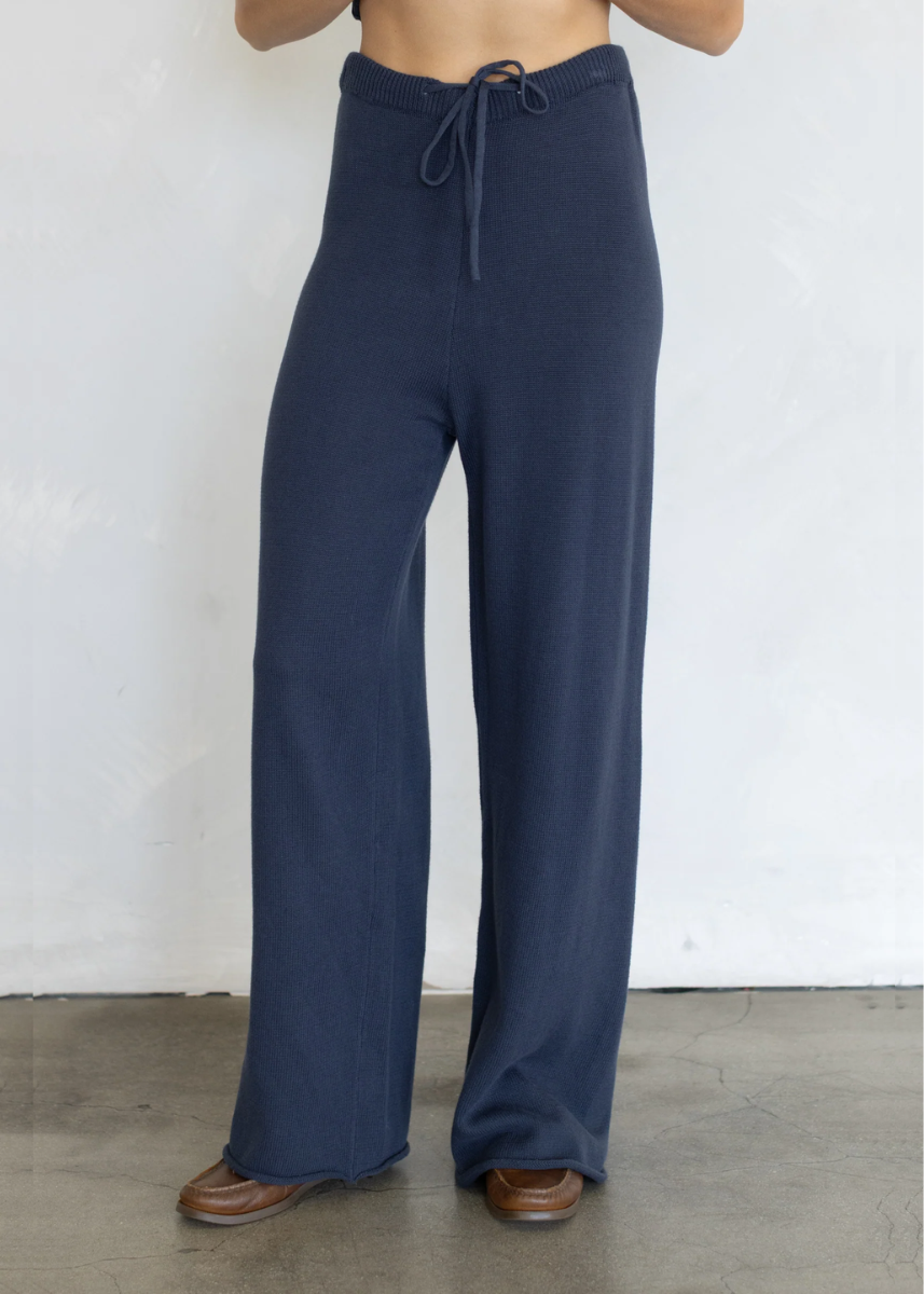 Nara Knit Pants - Navy