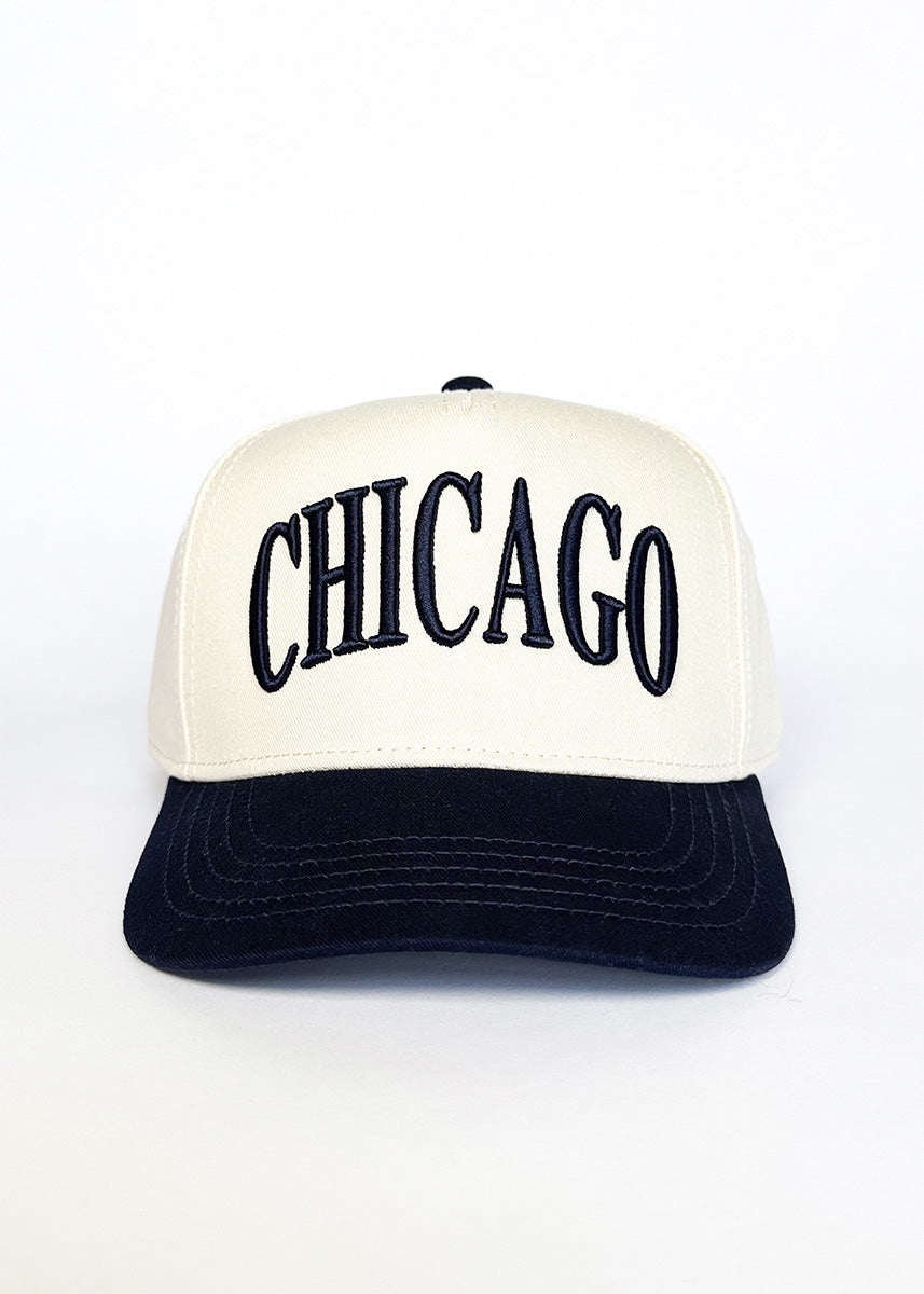 Youth Chicago Puff Baseball Cap - Navy