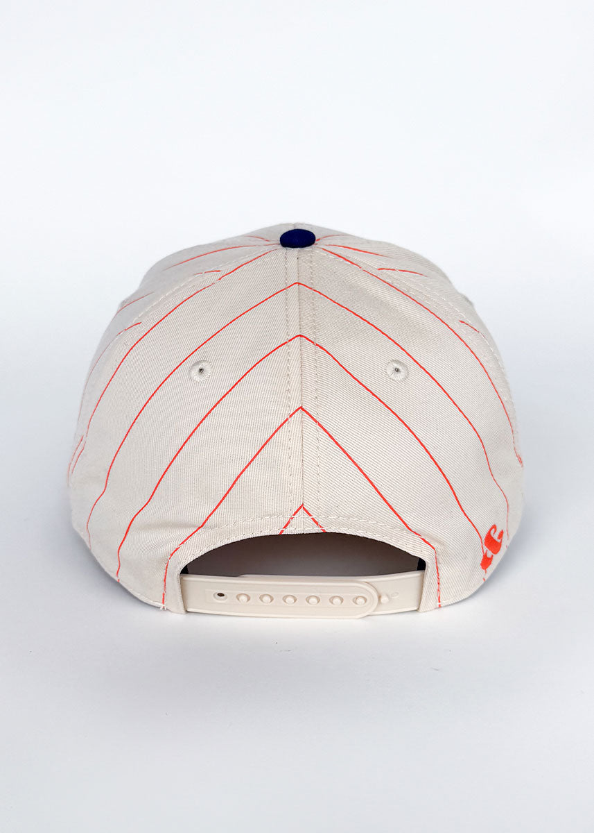 New York Puff Pinstripe Blue & Orange