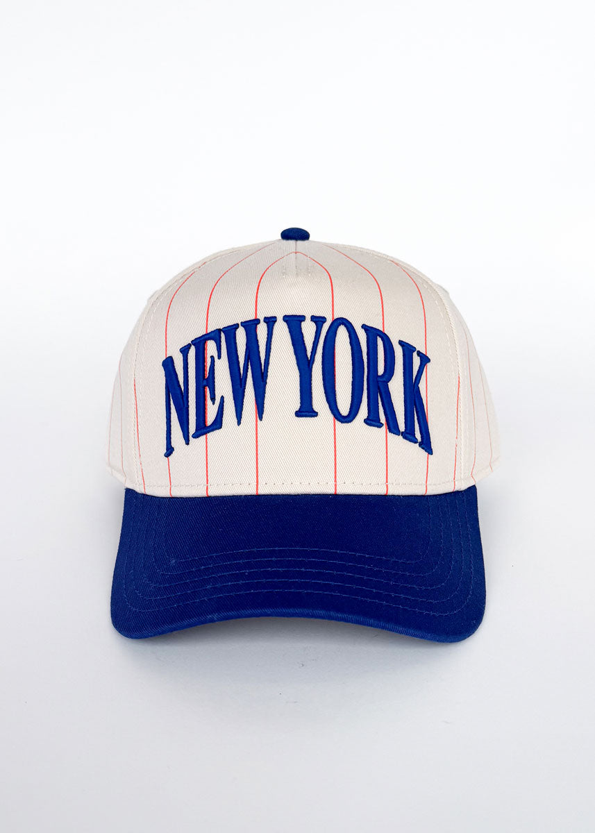 New York Puff Pinstripe Blue & Orange