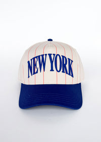 New York Puff Pinstripe Blue & Orange