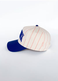 New York Puff Pinstripe Blue & Orange