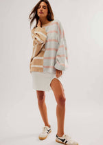 Uptown Stripe Pullover - Camel & Grey Combo