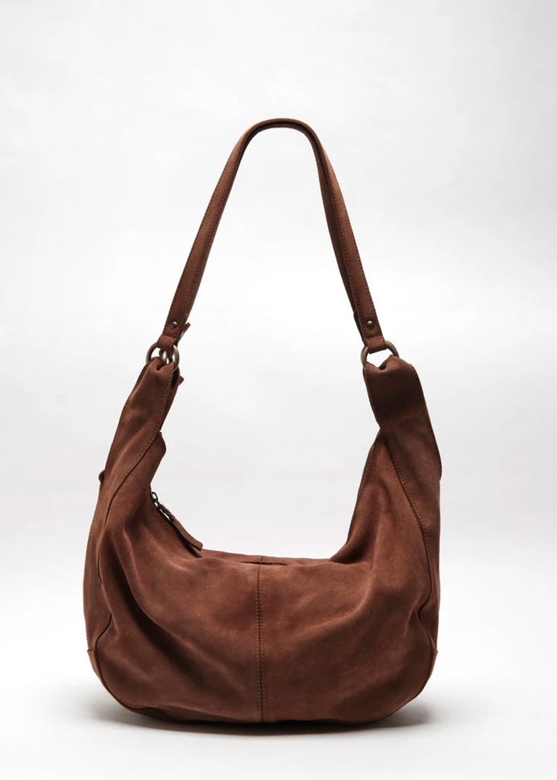 Roma Suede Tote - Rust