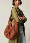 Roma Suede Tote - Rust