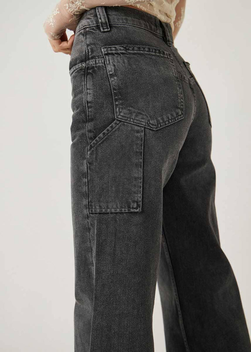 Tinsley Baggy High-Rise Jeans - Blowout Black