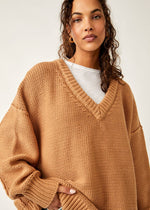 Alli V-Neck Sweater - Camel