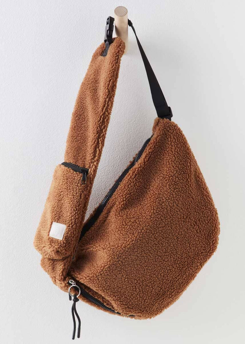 Overachiever Sherpa Sling Bag - Coco Teddy