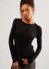 Long Nights Layering Top - Black