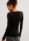 Long Nights Layering Top - Black